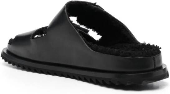Officine Creative Introspectus leren slippers Zwart