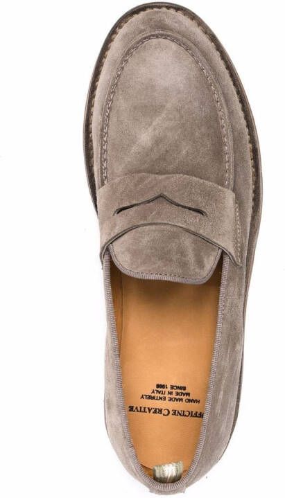 Officine Creative Kent 008 suède loafers Beige