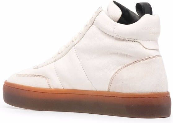 Officine Creative Kombined leren sneakers Beige