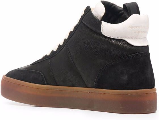 Officine Creative Kombined leren sneakers Zwart