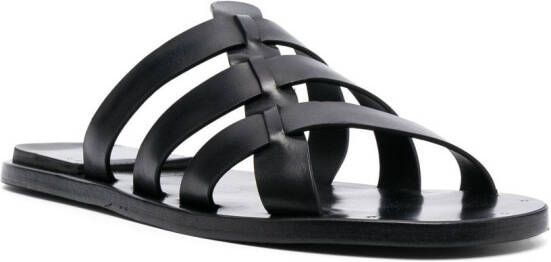 Officine Creative Kontaire 011 leren sandalen Zwart