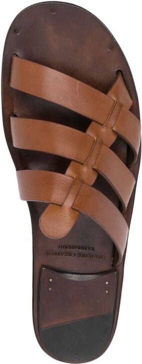 Officine Creative Kontaire leren sandalen Bruin