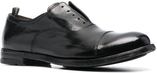 Officine Creative Leren Oxford veterschoenen Zwart