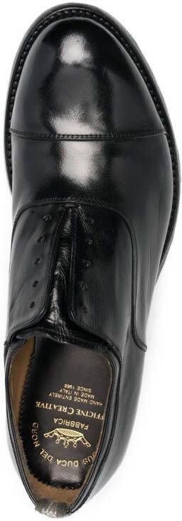 Officine Creative Leren Oxford veterschoenen Zwart