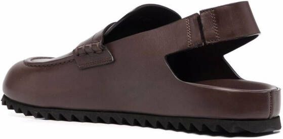 Officine Creative Leren slingback loafers Bruin