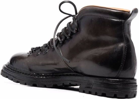 Tommy Hilfiger Leren veterlaarzen Zwart
