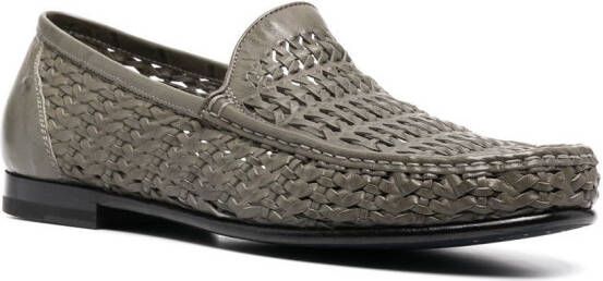 Officine Creative Libre leren loafers Groen