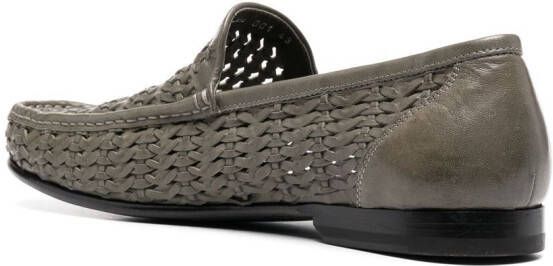 Officine Creative Libre leren loafers Groen