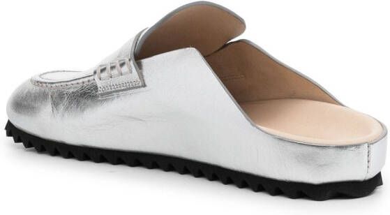 Officine Creative Metallic slippers Zilver