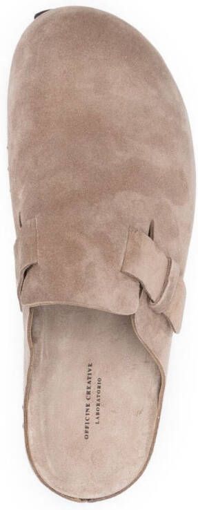 Officine Creative Oliver Flint suède slippers Beige