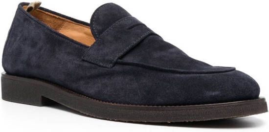 Officine Creative Opera suède loafers Blauw