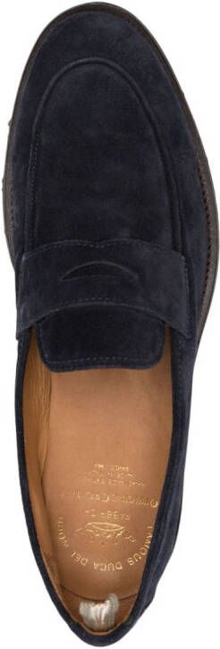 Officine Creative Opera suède loafers Blauw