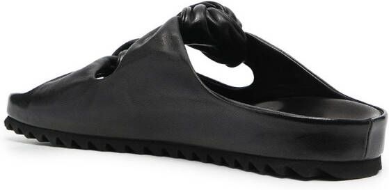 Officine Creative Pelagie leren slippers Zwart