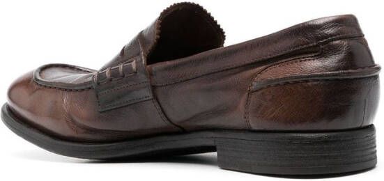 Officine Creative Penny leren loafers Bruin