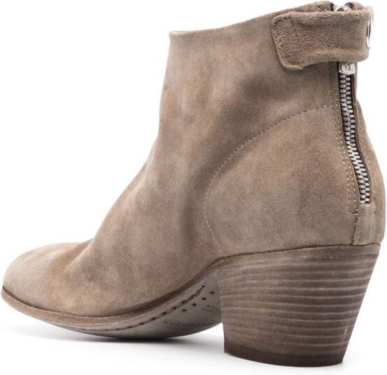 Officine Creative Suède enkellaarzen Beige
