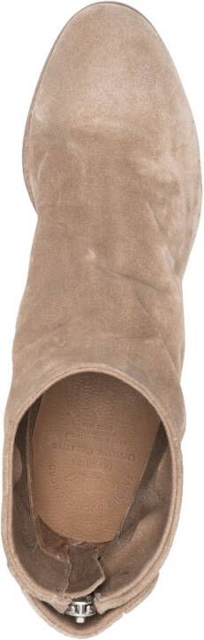 Officine Creative Suède enkellaarzen Beige