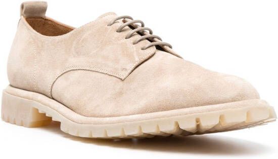 Officine Creative Suède derby schoenen Beige