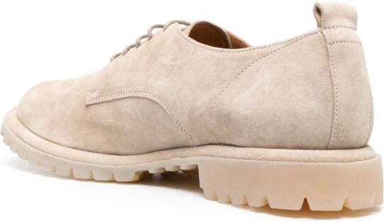 Officine Creative Suède derby schoenen Beige