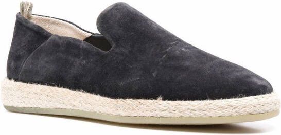 Officine Creative Suède espadrilles Zwart