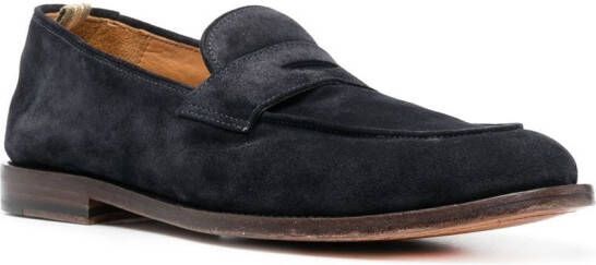 Officine Creative Suède penny loafers Blauw