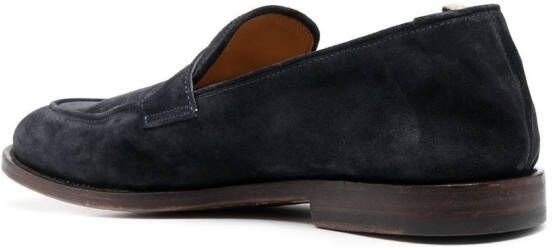 Officine Creative Suède penny loafers Blauw