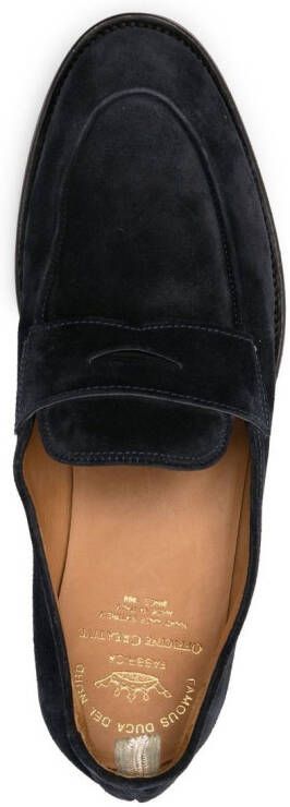 Officine Creative Suède penny loafers Blauw