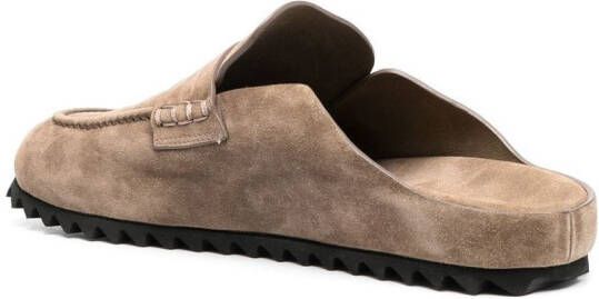 Officine Creative Suède slippers Bruin