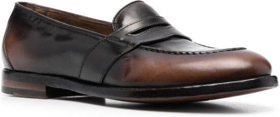 Officine Creative Temple leren loafers Bruin