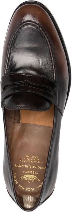 Officine Creative Temple leren loafers Bruin