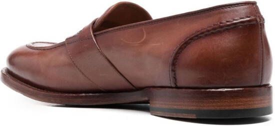 Officine Creative Temple leren penny loafers Bruin