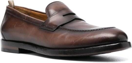 Officine Creative Tulane 002 leren loafers Bruin