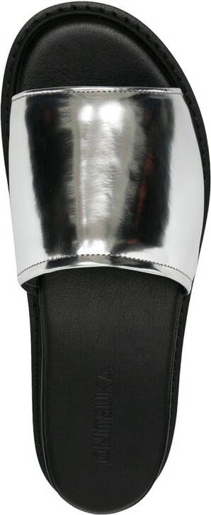 Onitsuka Tiger Slippers met metallic-effect Zilver