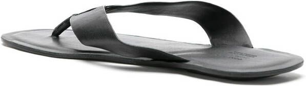 Osklen E-Basics leren teenslippers Zwart