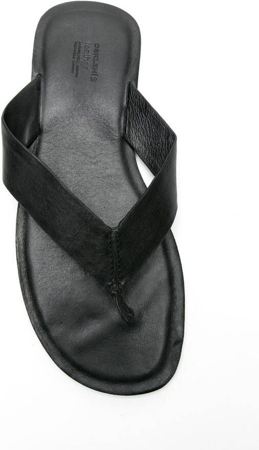 Osklen E-Basics leren teenslippers Zwart