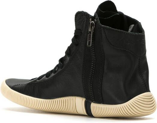 Osklen leren hi-top sneakers Zwart
