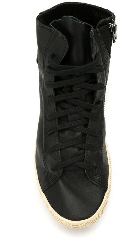 Osklen leren hi-top sneakers Zwart