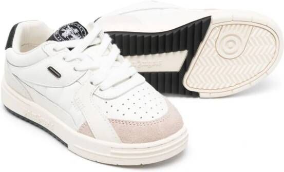 Palm Angels Kids Geperforeerde sneakers Wit