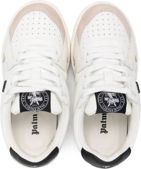 Palm Angels Kids Geperforeerde sneakers Wit