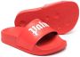 Palm Angels Kids Badslippers met logo-reliëf Rood - Thumbnail 2