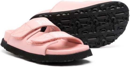 Palm Angels Kids Slippers met logoprint Roze