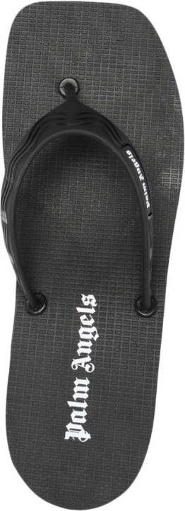 Palm Angels Teenslippers met logoprint Zwart