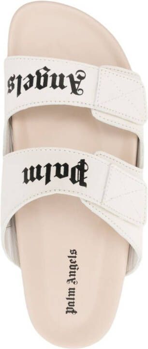 Palm Angels Sandalen met logoprint Wit