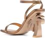 Palm Angels Palm Beach leren sandalen Goud - Thumbnail 4