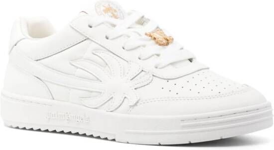 Palm Angels Palm Beach University leren sneakers Beige