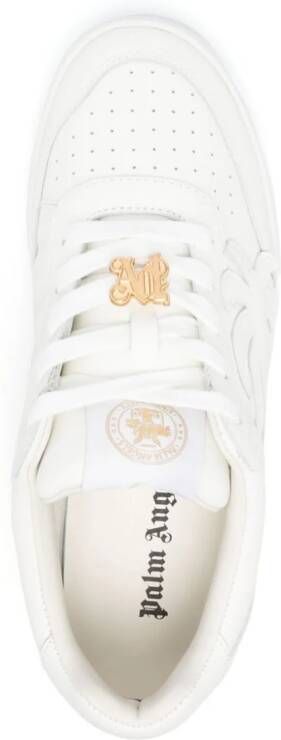 Palm Angels Palm Beach University leren sneakers Beige