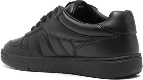 Palm Angels Palm Beach University leren sneakers Zwart