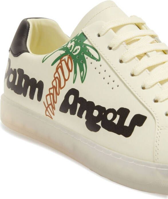 Palm Angels Sneakers met palmboomprint Wit