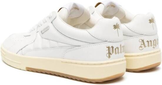 Palm Angels University leren sneakers Wit