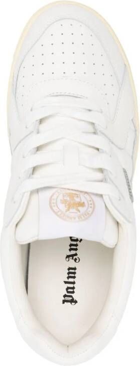 Palm Angels University leren sneakers Wit