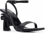 Palm Angels Sandalen met bewerkte hak Zwart - Thumbnail 8